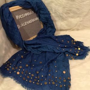 Blue sequins scarf collection 18